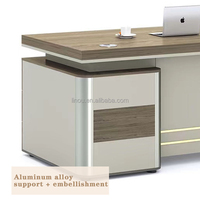 Scrivania Moderna Contemporanea in Legno per Ufficio e Casa, Stile Pannello, Realizzata in Resistente MDF, Scrivania per Computer