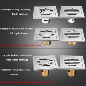 Custom 304 Stainless Steel 6 Floor Drain Deodorant Insect-Proof Sewer Bathroom Toilet Large Capacity Modern Simple Design - Product Image 1