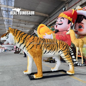 동물원 공원을위한 실물 크기 호랑이 Animatronics 시뮬레이션 모델 Animatronic 동물 - Product Image 5