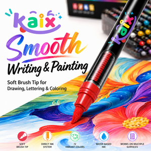 Marcadores Acrílicos KAIX Smooth Layering, Punta de Pincel Suave de 1.0 mm, Marcador de Pintura a Base de <span class=keywords><strong>Agua</strong></span> para Estudiantes de Arte - Product Image 1