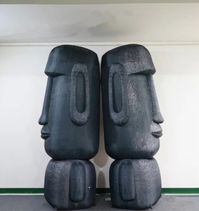 Estatua inflable gigante iluminada de Moái, ídolo de piedra cultural tribal Kahuna, modelo inflable publicitario para la cultura polinesia - Product Image 6