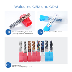 Hrc45/55/60/65 giá bán buôn tùy chỉnh 4 sáo frase endmill vonfram rắn phẳng vuông cuối nhà máy Carbide phay Cutter - Product Image 4