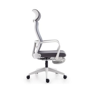 Chaise de bureau ergonomique moderne avec repose-pieds, chaise de conférence et de jeu en maille pour patron/directeur, chaise d'ordinateur pour bureau à domicile - Product Image 4