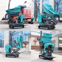 VANSE VSD500L Mini Dumper Multifonctionnel Essence Chenilles Mini Dumper 550kg Transporter Camion à benne basculante pour la construction