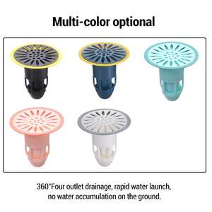 Crédine de Sol de Douche et Bain en Silicone, Noyau de Bonde d'Évacuation d'Eau pour <span class=keywords><strong>Cuisine</strong></span> et Salle de Bain, Couvercle Filtre Anti-Odeur à <span class=keywords><strong>Siphon</strong></span> pour Évier - Product Image 5