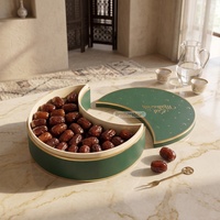 Boîte à bonbons arabes personnalisée en forme de lune, recyclable, pour cadeau de l'Aïd, boîte cadeau personnalisée pour l'Aïd Moubarak avec logo en relief