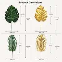 Feuilles de palmier tropicales en plastique, accessoires de jardinage pour la maison, décoration photographique, une seule pièce, plantes artificielles Monstera