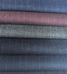 Hàng Hóa Đã Sẵn Sàng Polyester Rayon Spandex Twill Sọc 1Cm 300gsm Vải Giá Tốt Thoải Mái Vải Cho Nam Giới Và Phụ Nữ Của Phù Hợp Với - Product Image 1