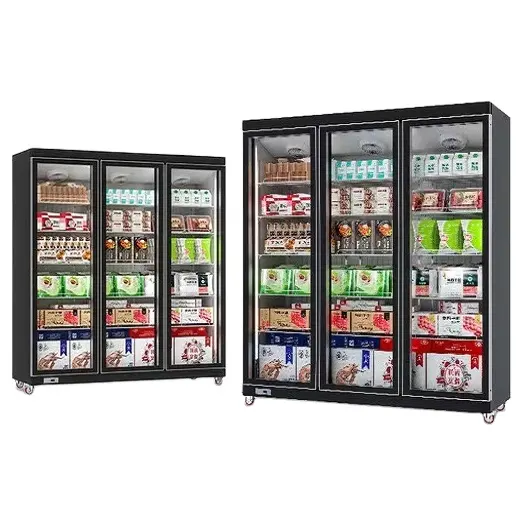 Refrigerador congelador vertical italiano, expositor de helados, Monster, mini bar
