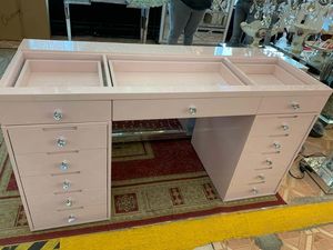 Stock sur NOUS! Docarelife — <span class=keywords><strong>coiffeuse</strong></span> de meubles de maison d'<span class=keywords><strong>hollywood</strong></span>, Table de maquillage avec miroir - Product Image 4