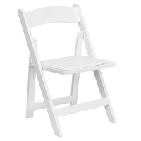 Chaises pliantes en plastique blanc modernes pour événements, pour mariage et fête en plein air