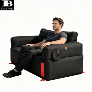 Sofá Inflable Portátil Tipo Loveseat con Bomba Integrada, Resistente, para Acampar al Aire Libre, Playa y Cine - Product Image 1