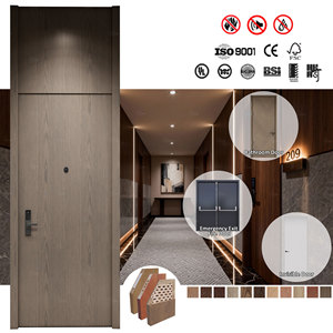 <span class=keywords><strong>Porta</strong></span> Tagliafuoco in Legno di Noce per Hotel e Appartamenti Moderni Europei, Certificata EN BS CE, <span class=keywords><strong>Porta</strong></span> Interna Ignifuga Commerciale - Product Image 4