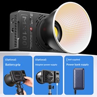 Lumière vidéo LED RGB 100W portable COB, éclairage continu pour créateurs de contenu, vlogueurs, studio, photographie, tournage