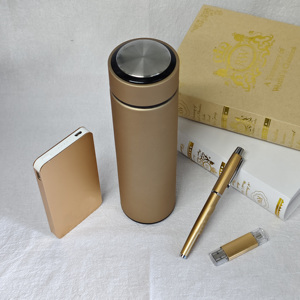 Design Luxury High-End Customized Enterprise Company Office Men'S Thermos Cup Pen U Disk Mobile Power 4 in 1 Business <b>Gift</b> <b>Set</b> - Product Image 2