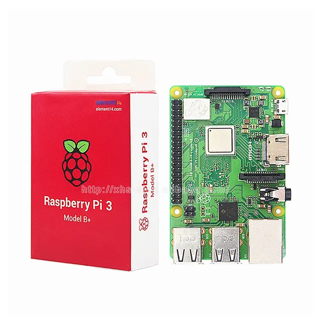 Raspberry pi 3 modelo b +, cpu quad-core original com wifi bt placa de desenvolvimento 64-bit 1.4ghz 8g/16g/32g
