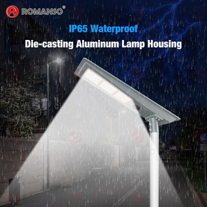 All in One Solar Street <b>Light</b> <b>LED</b> 20W 24W 5000K IP65 Aluminum Alloy Mono-Si Time Control Microwave Solar Street <b>Light</b> - Product Image 4