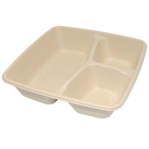 Take Out Food Packaging Bento Box Take Away Sugarcane Bagasse Pulp Lunch Container