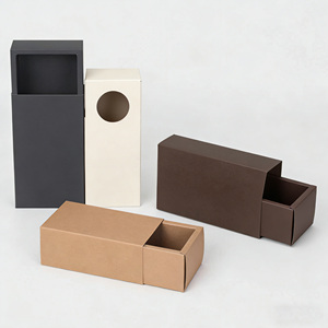 Caja de Papel Deslizante con Logotipo Personalizado y Papel Kraft para Empaque de Perfumes - Product Image 1