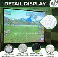 Simulador de Golf Deportivo Imacpt para el Hogar, Pantalla 3D, Monitor de Lanzamiento, Analizador de Swing, Sistema de Entrenamiento en Interiores, Campos Virtuales 8x8 IMP01