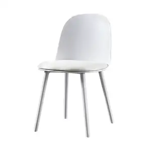 厂家定制批发现代自由风格PP座椅金属腿天鹅绒坐垫户外室内餐椅