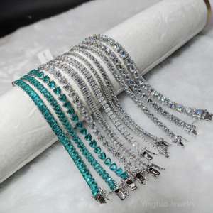 Wuzhou Yingtuo Bijoux Prix de gros 925 <span class=keywords><strong>Argent</strong></span> Moissanite Tennis <span class=keywords><strong>Bracelet</strong></span> Collier pour Cadeau - Product Image 3