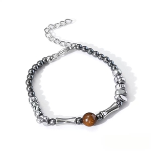 Pulsera de Cadena Geométrica Simple y Popular, Estilo Hiphop, Pulseras de Acero Inoxidable para Hombre, Joyería de Moda al por Mayor - Product Image 5