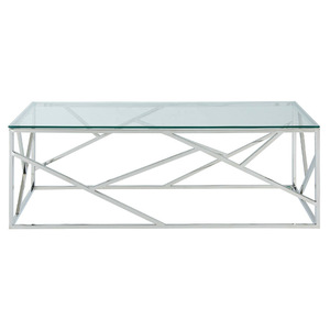 <span class=keywords><strong>Vetro</strong></span> trasparente Top <span class=keywords><strong>oro</strong></span> in acciaio inox Design contemporaneo <span class=keywords><strong>tavolino</strong></span> da caffè per mobili da <span class=keywords><strong>salotto</strong></span> o decorazioni per la casa - Product Image 3