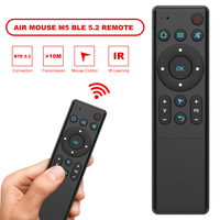 Smart TV M5 — boîtier décodeur universel, avec télécommande bluetooth, Mini-clavier sans fil, pour X96Q pro H96 Max V11, boîtier TV