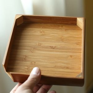 <b>Small</b> bamboo tea <b>tray</b>, tea appreciation <b>tray</b>, tea serving <b>tray</b>, tea box, Pu'er tea cake box, tea ceremony accessories. - Product Image 2