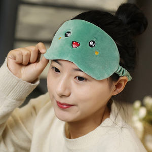 Masque pour les <span class=keywords><strong>yeux</strong></span> en peluche super douce avec motif d'ours mignon de dessin animé, sangle réglable, bandeau de sommeil pour enfants, soulagement du stress - Product Image 2