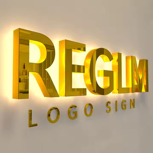 Custom Letter <strong>Light</strong> LED Illuminated <strong>3D</strong> Metal Signs for Business Modern Backlit Logo <strong>Wall</strong> Design for Shops Offices Coffee Hotel - Product Image 5
