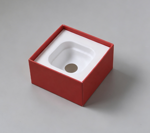 Custom Premium AirPods Packaging <b>Box</b> with Red Textured Design and White <b>Magnetic</b> Closure Rigid Case for Consumer Electronics - Product Image 6