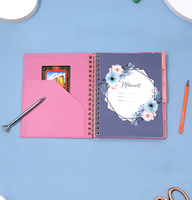 Carnet de planification en papier, couverture en PP noir, spirale, pour étudiants, exercices d'écriture, planificateur avec index mensuel, pages de séparation