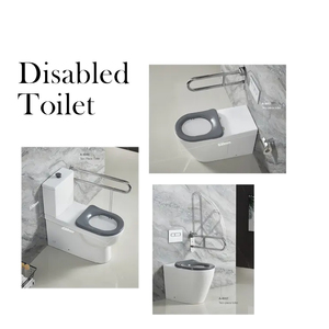 Inodoro de Cerámica de Dos Piezas con Asiento <span class=keywords><strong>para</strong></span> <span class=keywords><strong>Discapacitados</strong></span>, Estándar Australiano, <span class=keywords><strong>para</strong></span> Baño - Product Image 2