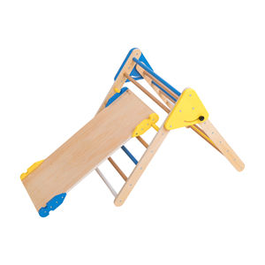 Juguetes al aire libre Triangle Set Rainbow Climbing Set para niños pequeños Baby Climbing Toys Wooden Montessori Climbing Set - Product Image 6