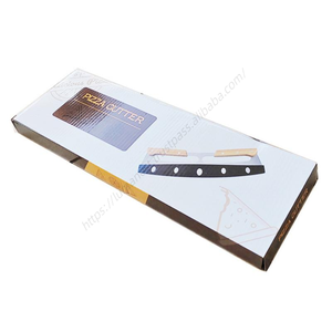 Couteau à pizza professionnel DD994 en acier inoxydable avec logo personnalisé, manche en bois, lame de coupe semi-circulaire double et protège-lame - Product Image 3