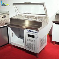 Réfrigérateur pour garnitures de pizza, table de préparation de pizza, réfrigérateur de présentation, bar à salades, réfrigérateur