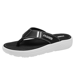 Pantoufles d'été antidérapantes en caoutchouc souple et résistant pour hommes, couleur mélangée, design de mode, tongs d'extérieur décontractées, vente en gros - Product Image 4