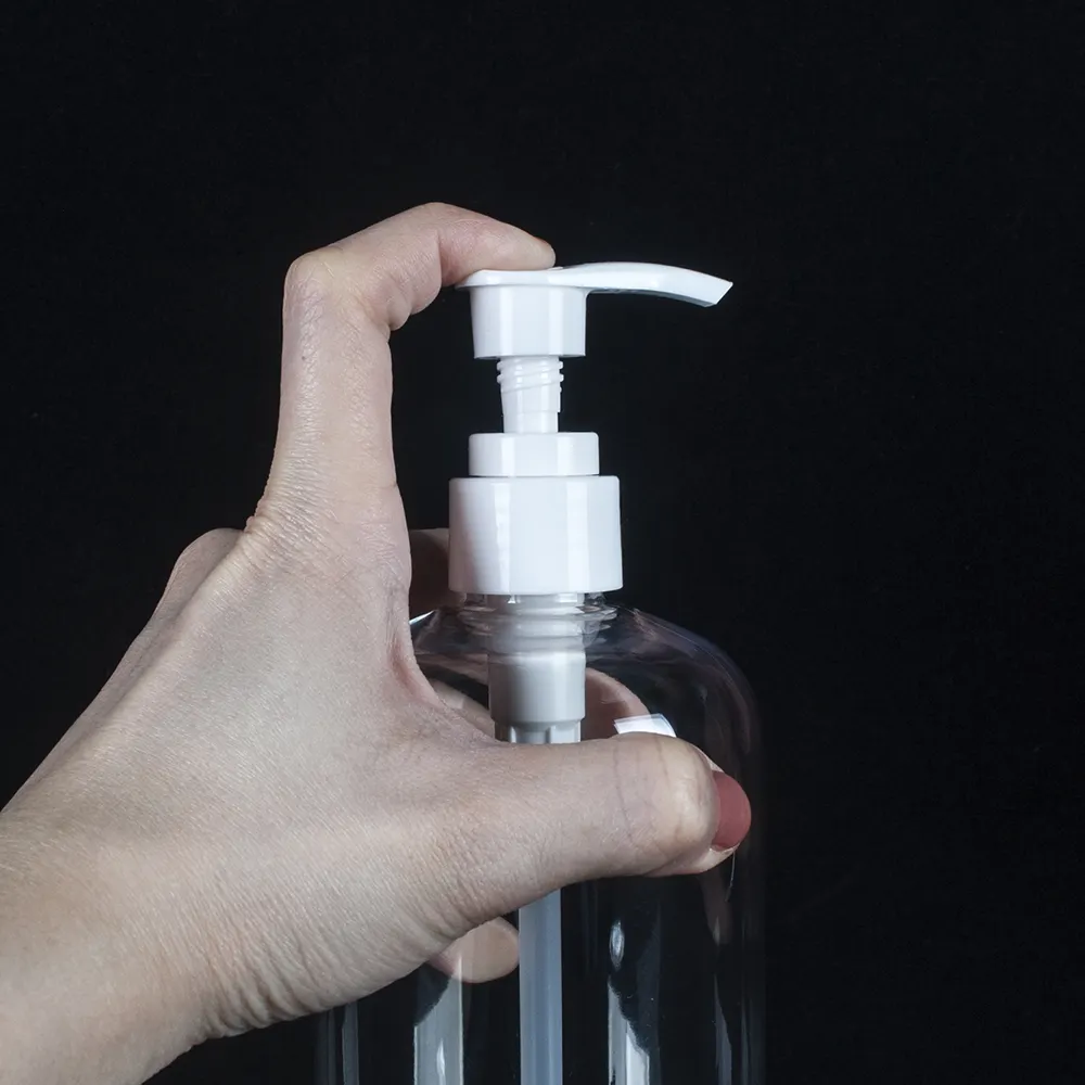 Пустая ПЭТ сырье 500 мл шампунь гель для душа прозрачная пластиковая бутылка с насосом для дезинфицирующего средства для рук 350 мл