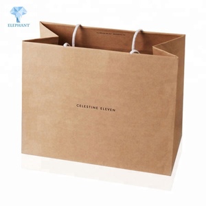 Bolsas de Papel Kraft Marrón para Compras con Asas Reciclables Personalizadas - Product Image 1