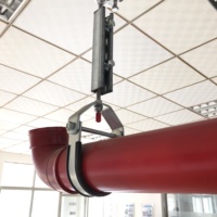 Support de tuyauterie anti-incendie et anti-sismique en acier au carbone galvanisé, homologué FM UL CE, de 1/2 à 12 pouces, avec fixation par étrier UTT30, fourni directement par l'usine