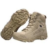 Bottes tactiques imperméables noires pour hommes TJ-OUTDOORS avec semelle intermédiaire en EVA, matériau en terylène, chaussures de randonnée chaudes pour activités de plein air