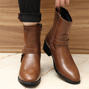 Botas Elegantes de Alta Calidad para Hombre, Zapatos Clásicos de Cuero, Botas Formales para Hombre, Zapatos de Vestir para Hombre, Botas para Fiestas de Negocios - Product Image 5