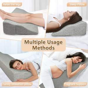 Çıkarılabilir kapak başlık üçgen kama yastık kraliçe büyük Bolster arkalığı okuma yatakta oturmak için yastıklar - Product Image 4