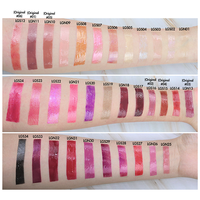 Créez votre propre logo personnalisé, rouge à lèvres de luxe à étiquette privée, tube doré brillant, gloss à lèvres longue tenue, taille échantillon, végan, sans cruauté