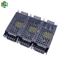 Fuente de Alimentación Conmutada Ultra Delgada de 12V 24V 100W 200W 300W 400W con Carcasa de Aluminio, Transformador LED para Señalización Publicitaria