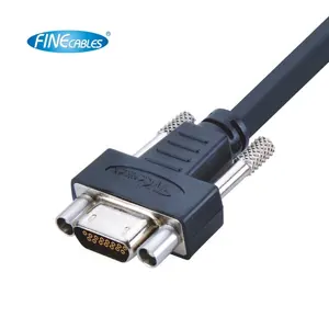 Cable micromoldeado eléctrico Finecables, Conector recto hembra 15p d-sub