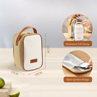 Boîte à Déjeuner Isotherme Sous Vide en Acier Inoxydable avec Sac Repas Isolé, Chauffe-Plat, Tasse à Soupe, Conteneurs Bento pour Enfants et Adultes