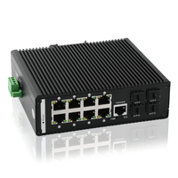 Switch Ethernet PoE Industri Terbaik dengan Jaringan Inti 8GE 4SFP 1 Gigabit L2 Managed 6KV -103F, Berkecepatan 1000Mbps